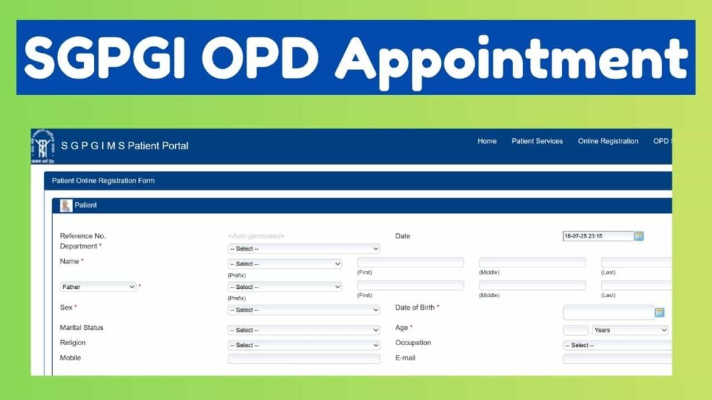 SGPGI OPD Appointment Online-min