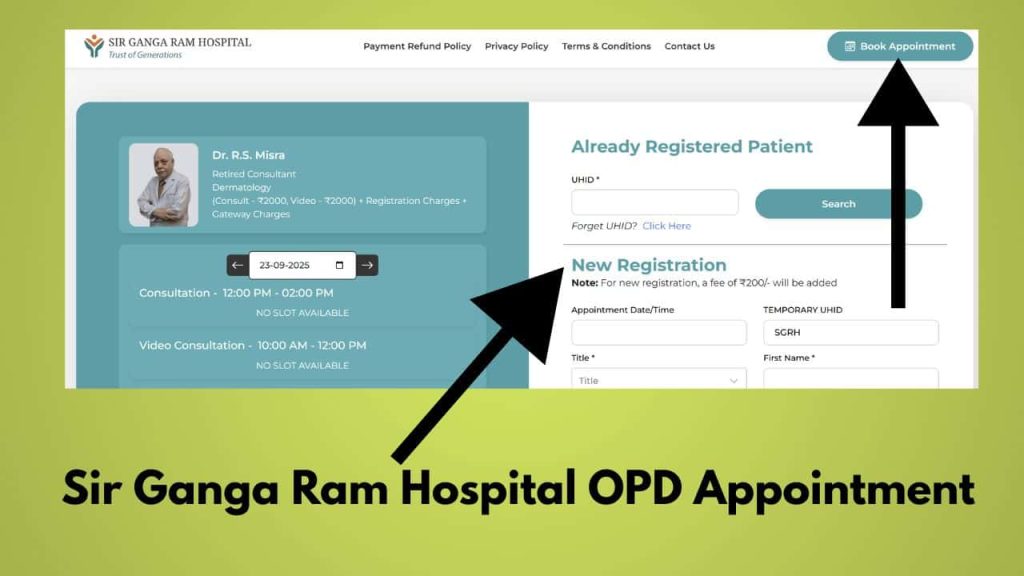 Sir Ganga Ram Hospital OPD Appointment Online